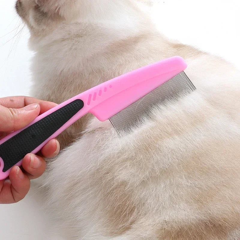 Pet Animal Care Comb Removal Flea Comb for Cat Dog Stainless Steel Needle Grooming Louse Remove Lice Close-Tooth Grate Comb