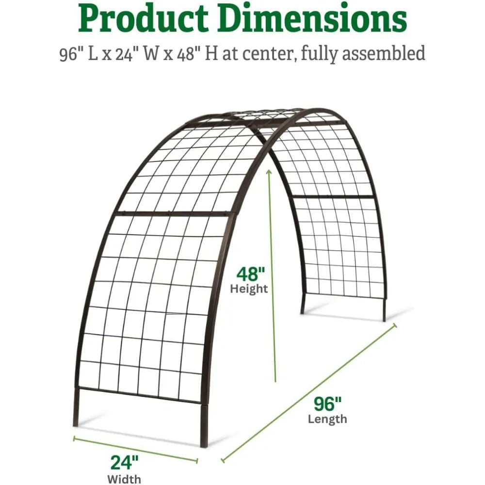 Gardener’s Supply Company Arch Trellis | Garden Arbor fits 2' x 8' Elevated Planter Boxes for Climbing Plants, Vegetables and Fl
