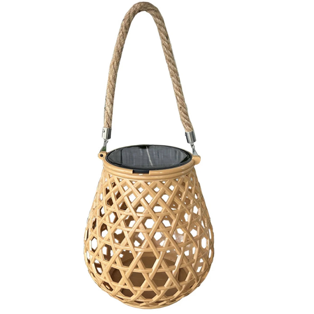 Solar Lantern Outdoor Hanging Lantern Lights with Handle Solar Hanging Lights Outside Decorations Warm White Xmas Garden Lights