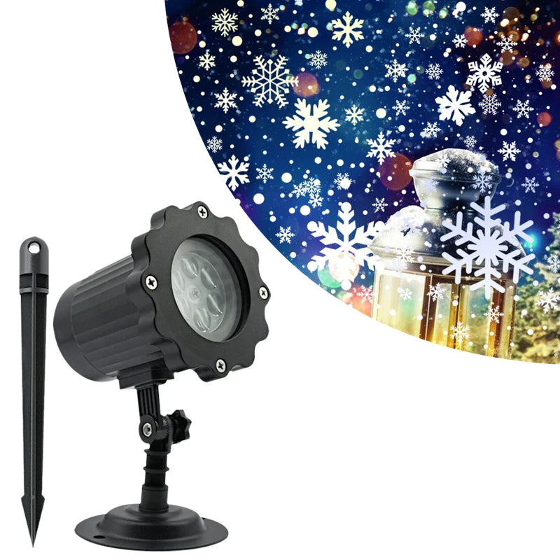 Christmas decoration Light Dynamic White Snowflake Snowy Outdoor Waterproof christmas sale Christmas Projection Light