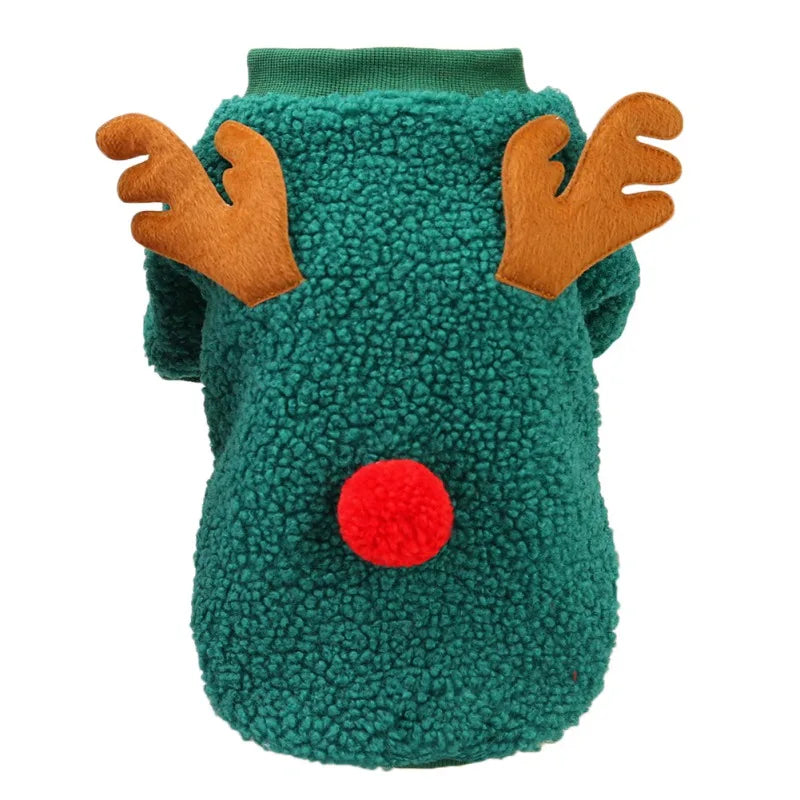 Christmas Pet Clothes Warm Fleece Dog Sweaters Puppy Cat Winter Coats Clothing for Small Dogs Puppy Cat Chihuahua Costume