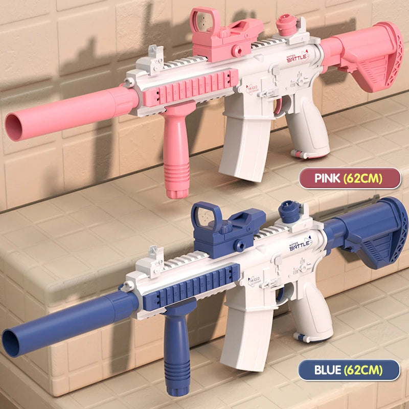Water Pistol Electric Water Gun Launch Children Summer Fully Automatic Continuous High Pressure Guns Rechargeable Splashing Toys