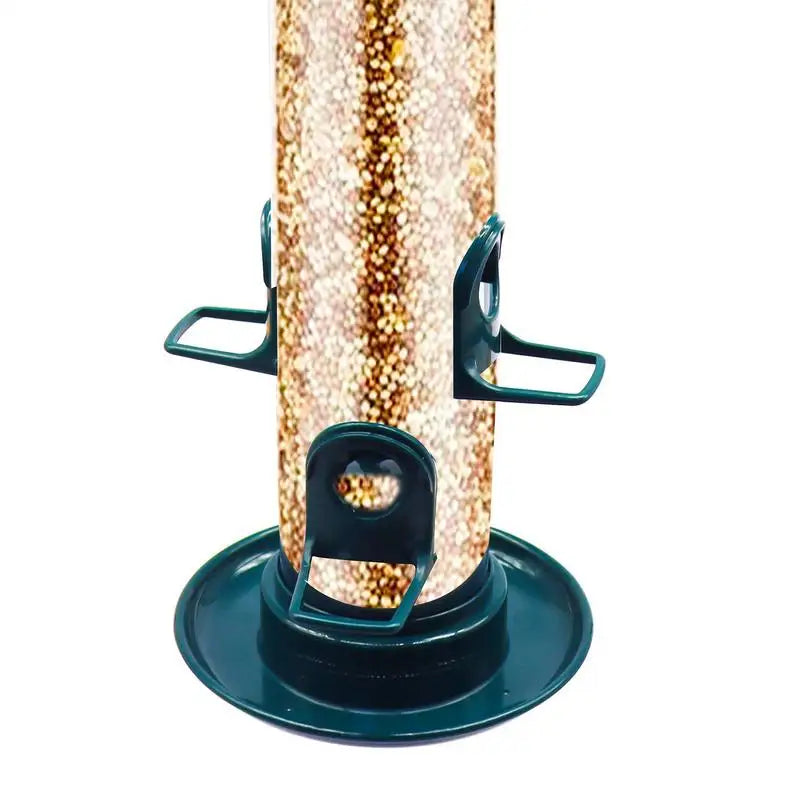 Wild Bird Food Dispenser Wild Birds Outdoor Feeder With Loop Garden Yard Decoration Feeding Station With Weatherproof Roof For