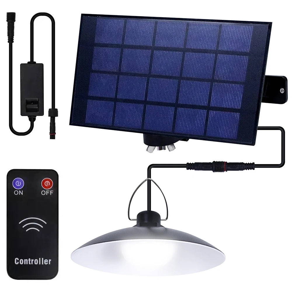 1/2/3/4Head Solar LED Pendant Light Remote Control Outdoor Indoor Solar Lamp Waterproof Security Lighting For Garden Porch Patio