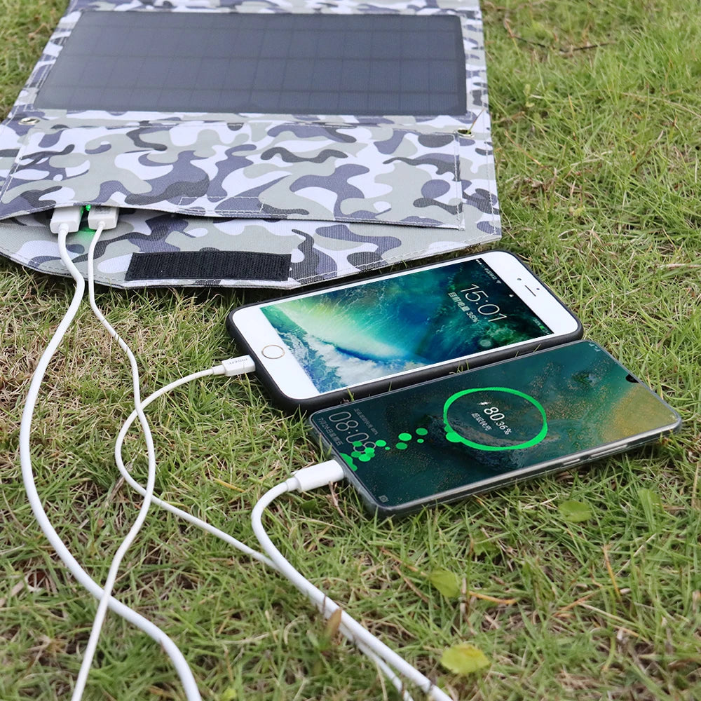 30w solar panel foldable 5v usb power portable solar mobile phone charger power bank camping hiking backpack outdoor DHL ship