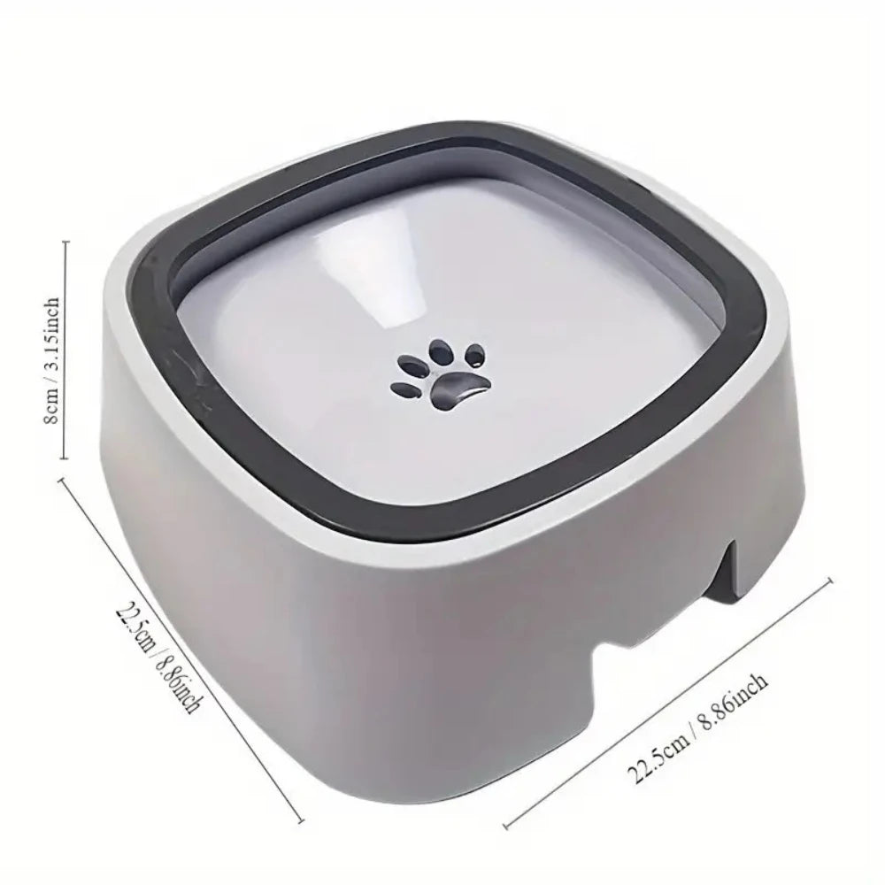 Filtered Pet Water Bowl - Spill-Proof Design with Floating Filter & Clear Plastic