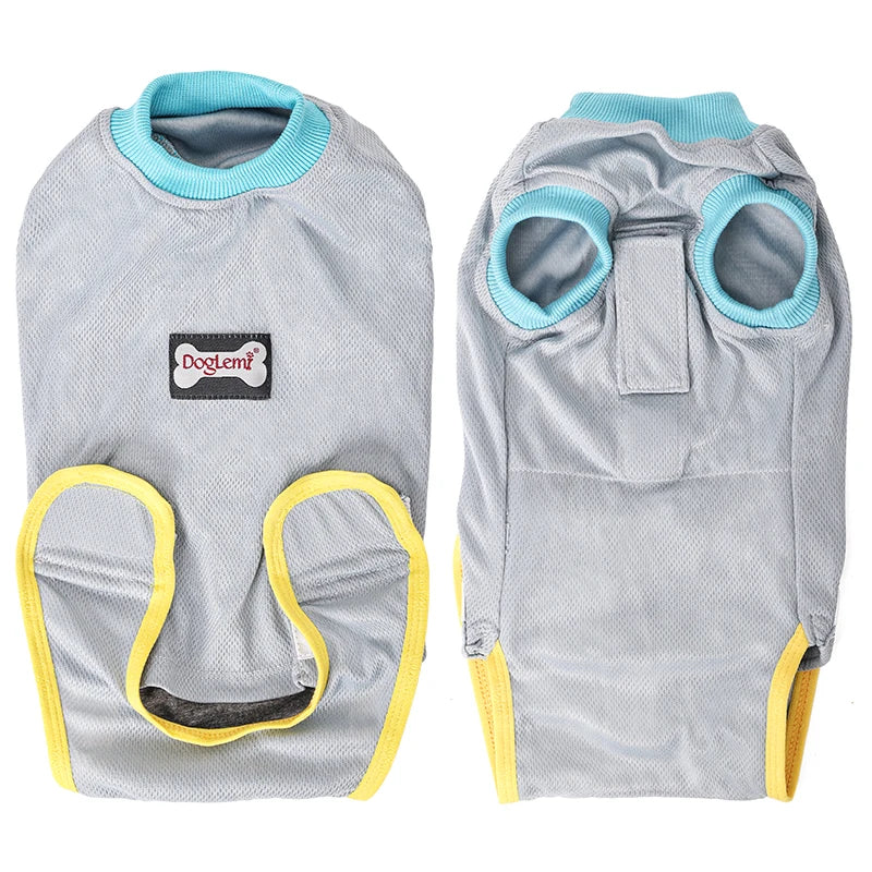 Dog Recovery Suit Cool Breathable Wound Surgical Clothes Dogs Anti-Licking Pet Onesies Vest Post Surgery Dog Sterilization Suit