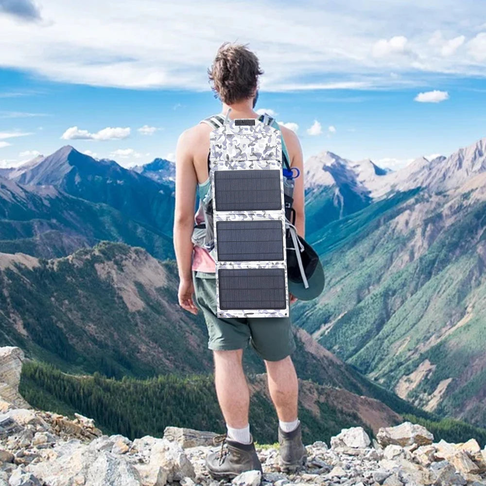 30w solar panel foldable 5v usb power portable solar mobile phone charger power bank camping hiking backpack outdoor DHL ship