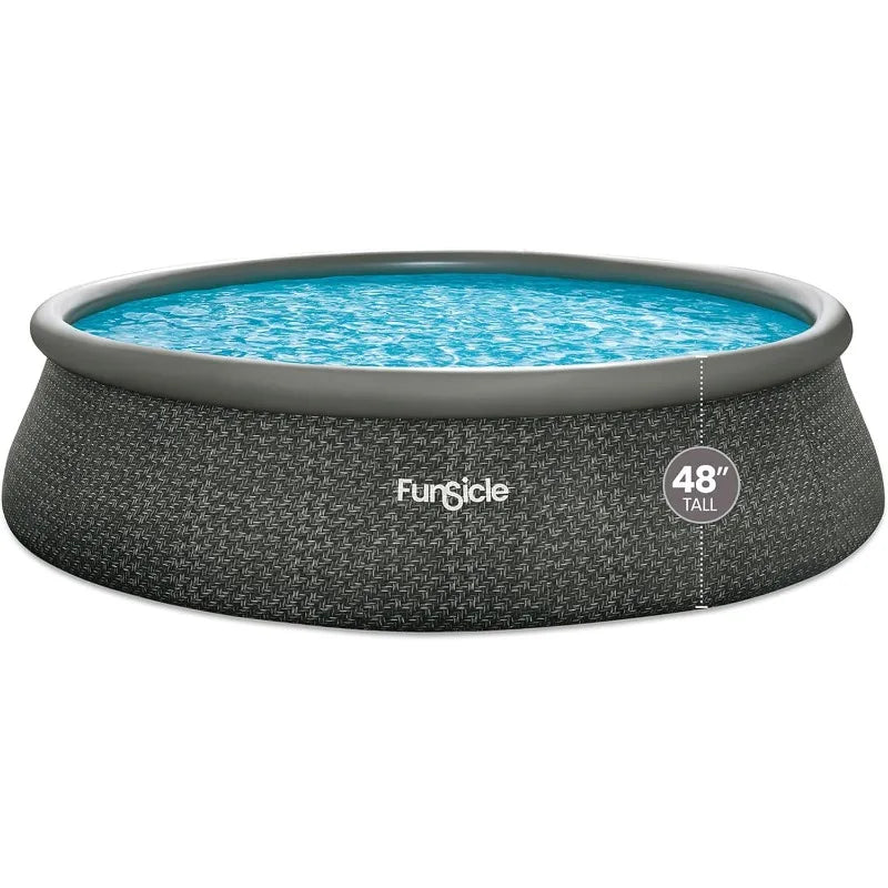 Funsicle Quickset 18 by 48 Inches Round Inflatable Ring Top Outdoor Above Ground Swimming Pool Set with Filter Pump
