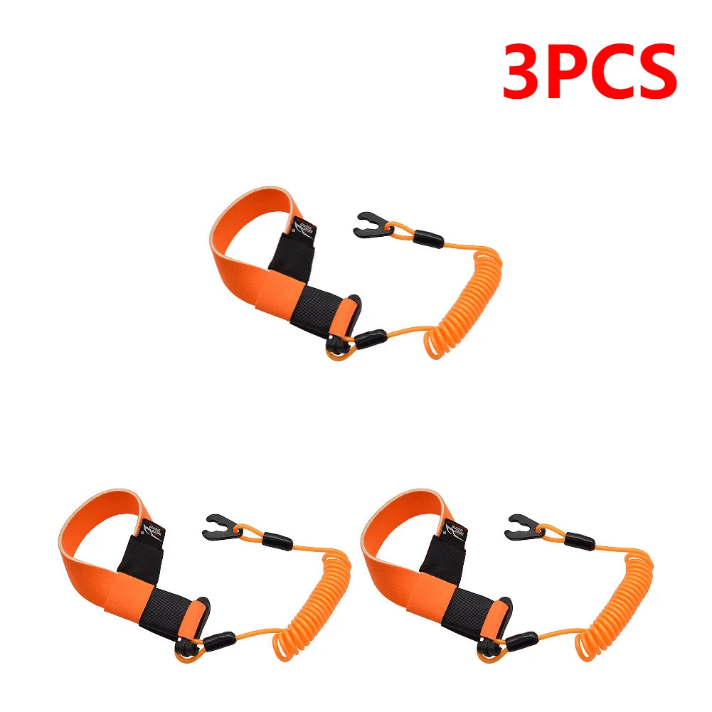 1-5PCS Jet Ski Safety Lanyard Adjustable Boat Motor Safety Tether Lanyard with Buckle Emergency Flameout Rope for YAMAHA Jet Ski