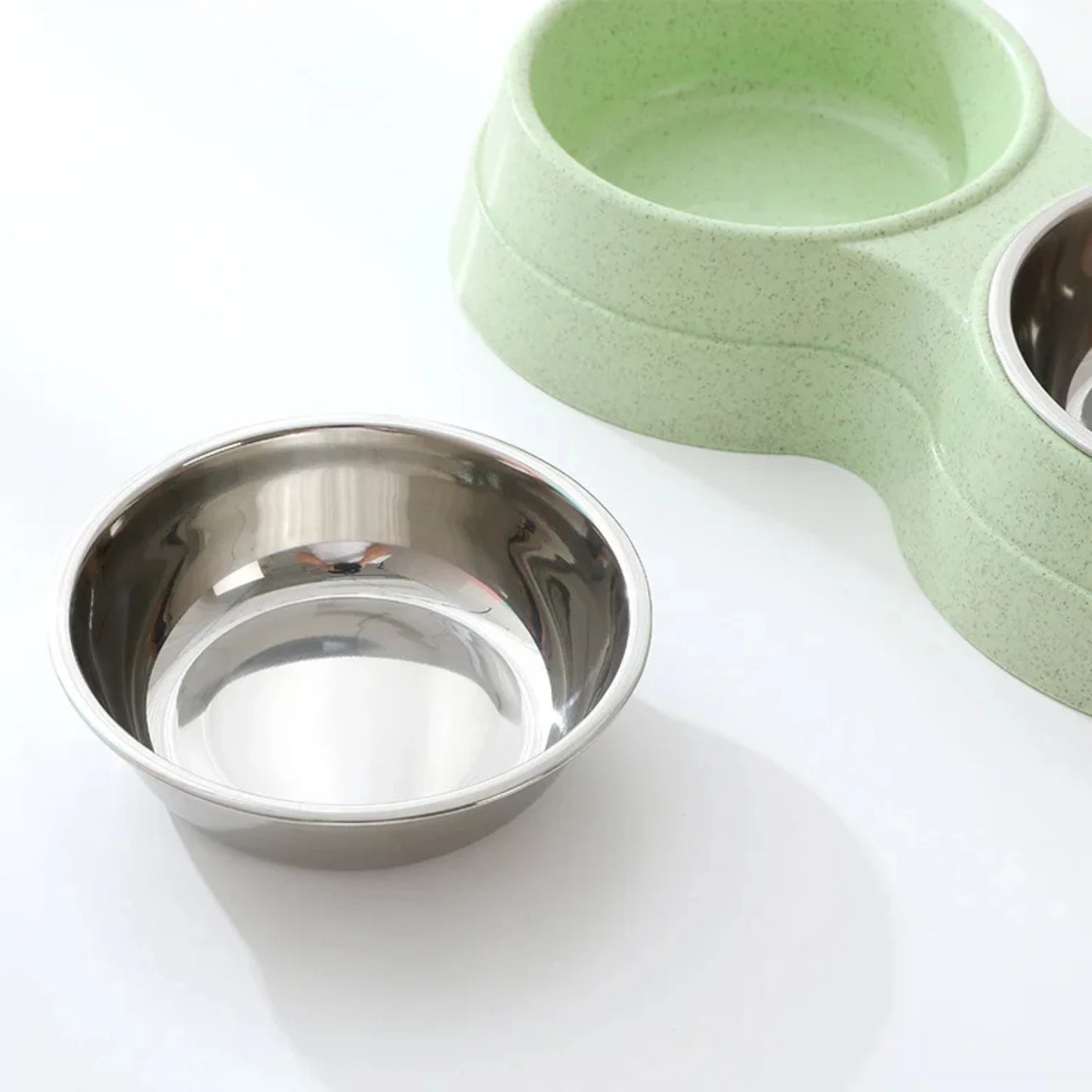 Cat and Puppy pet Feeding Supplies Two bowls Dog food water Feeding bowl Stainless steel pet drinking dish Small dog accessories