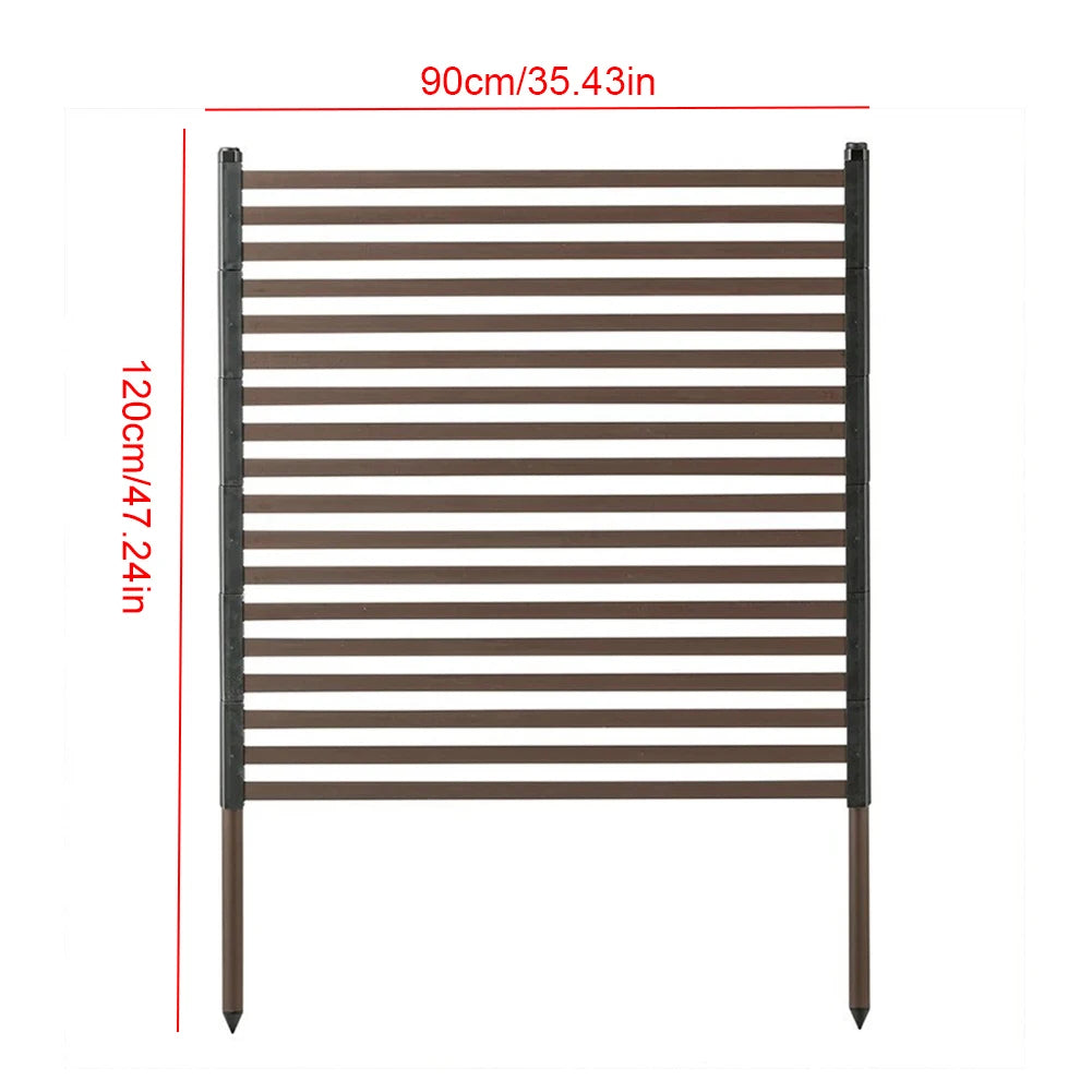 90x120cm Metal Privacy Fence PE-Coating Steel Pipes Privacy Screen Fence Fence Panel for Outside Backyard Garden Patio