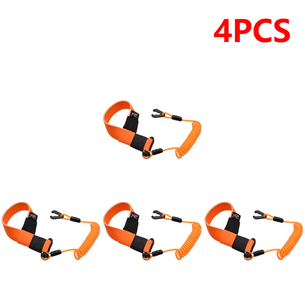 1-5PCS Jet Ski Safety Lanyard Adjustable Boat Motor Safety Tether Lanyard with Buckle Emergency Flameout Rope for YAMAHA Jet Ski