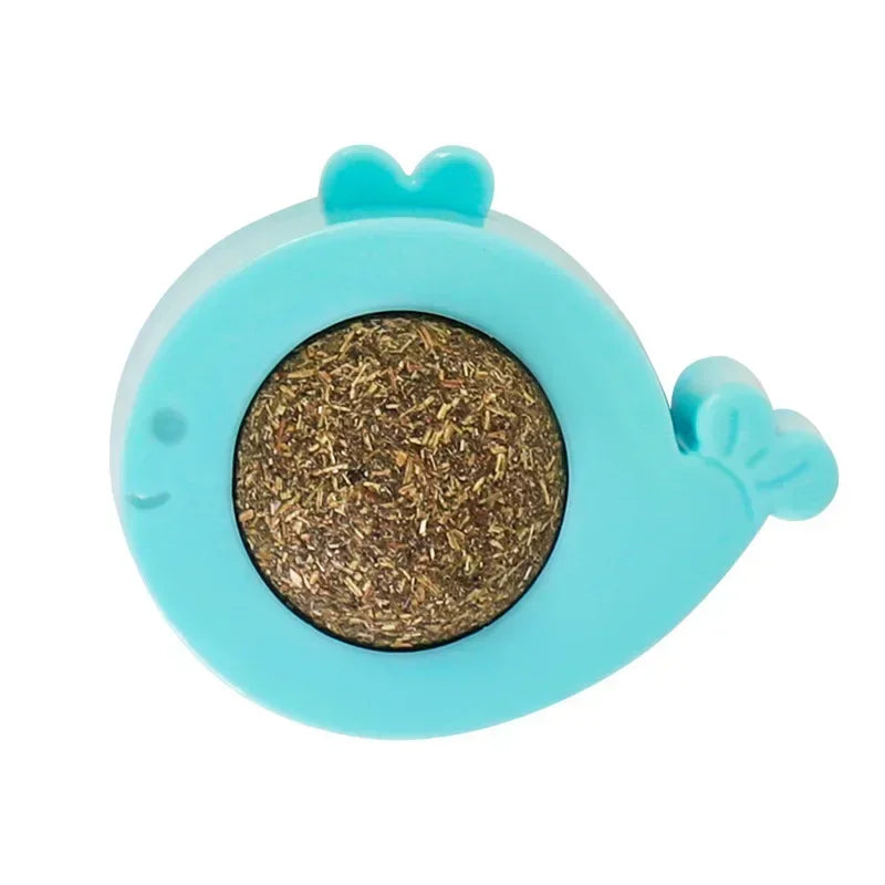 Licking Treats Supplies Ball Catnip Ball Pet Wall Spherical Cat Ball Kitten Wall Cleaning Rotatable Catnip Licking Toy Teeth