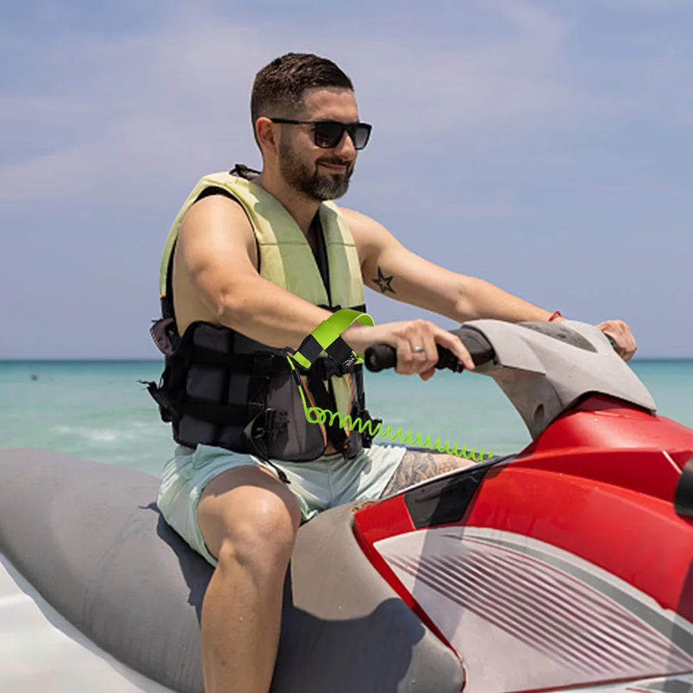 1-5PCS Jet Ski Safety Lanyard Adjustable Boat Motor Safety Tether Lanyard with Buckle Emergency Flameout Rope for YAMAHA Jet Ski