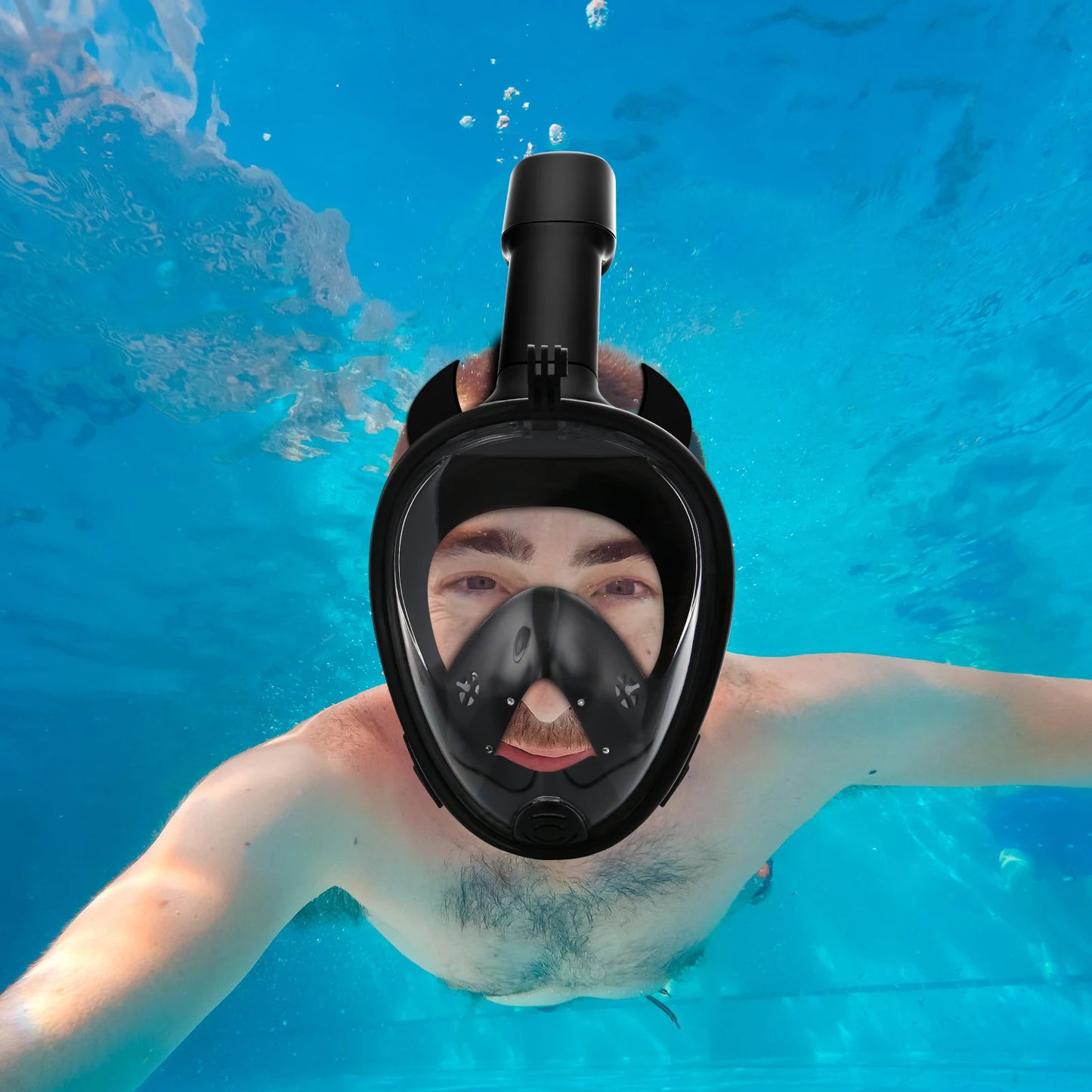Professional Full Face Snorkel Mask Anti-Fog Anti-Leak Fit the Face Diving Mask for Adult Diving and Swimming Gear