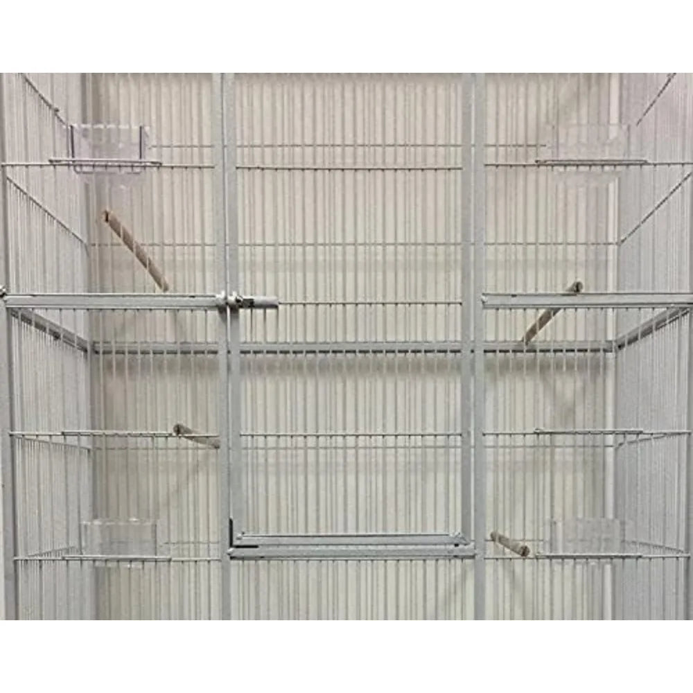Pet Product Large Wrought Iron Breeding Bird Flight Cage Front Feeder Doors Side Breeding Nest Box Door Easy Clean Pull Out Tray
