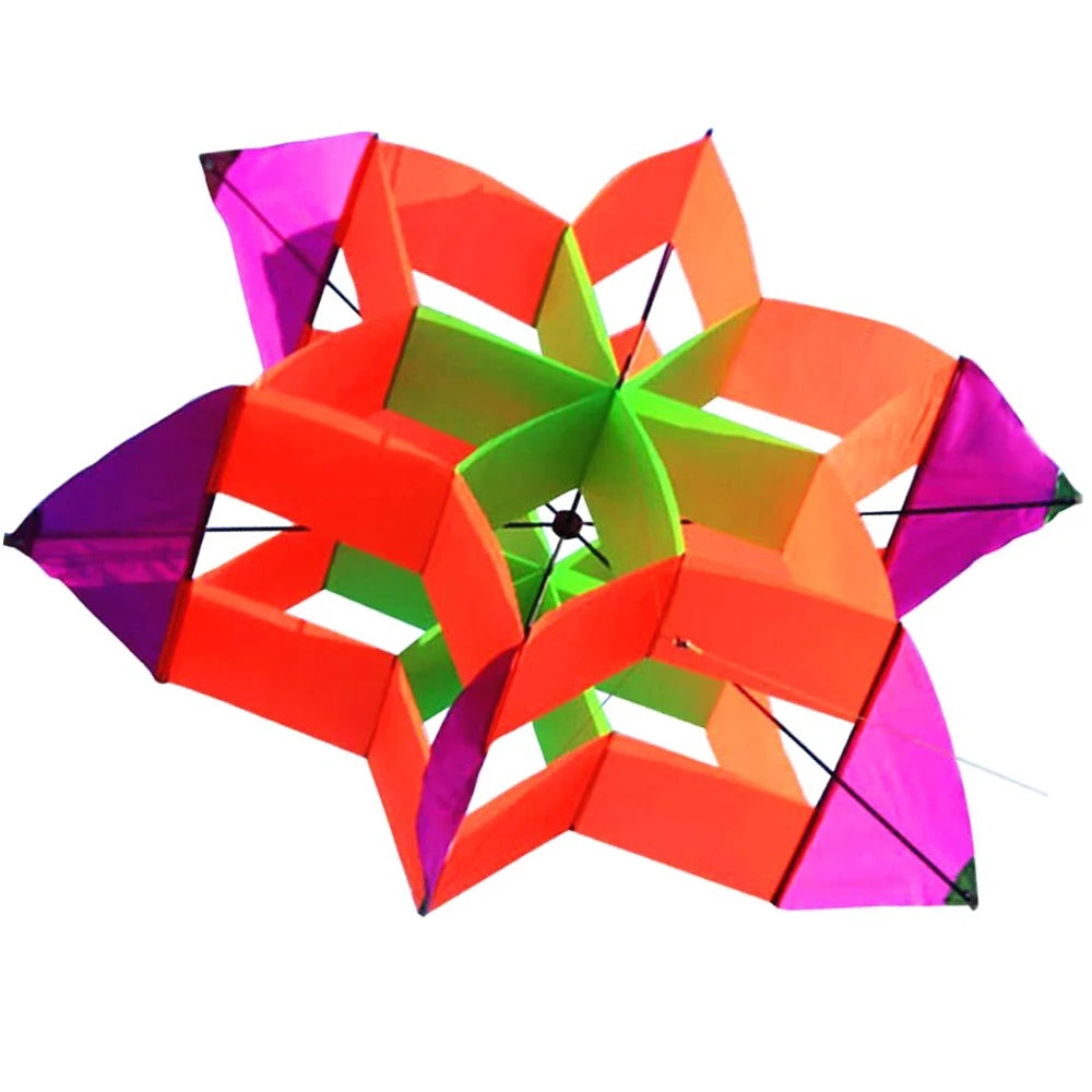 New Arrive New Style 3D Flower Kite With Handle & Line Good Flying