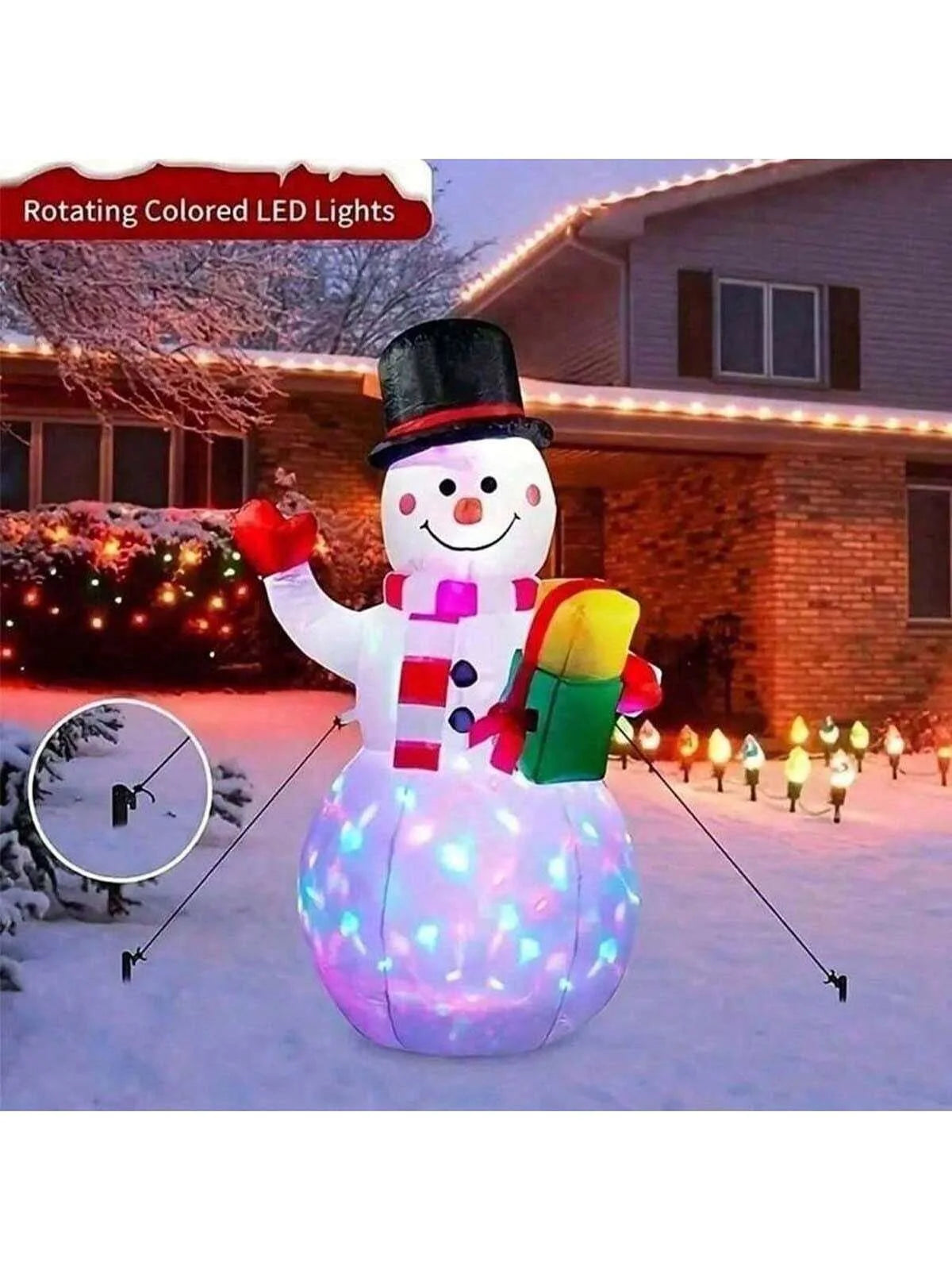 1pc USB Plug Christmas Inflatable Decoration Inflatable Model Outdoor Ornament Party Garden Decor Holiday DIY Decorations
