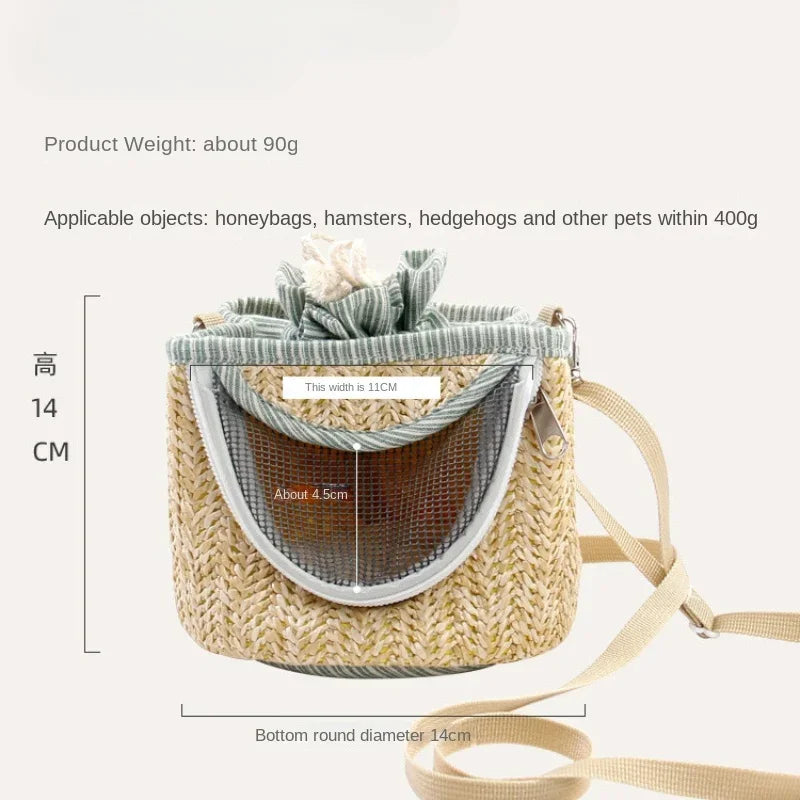 Portable Small Pet Breathable Backpack Parrot Bird Guinea Pig Hamster Dragon Cat Lizard Glider Small Animal Travel Accessories