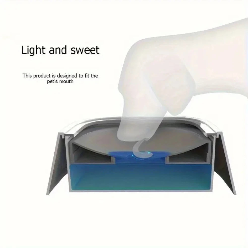 Filtered Pet Water Bowl - Spill-Proof Design with Floating Filter & Clear Plastic