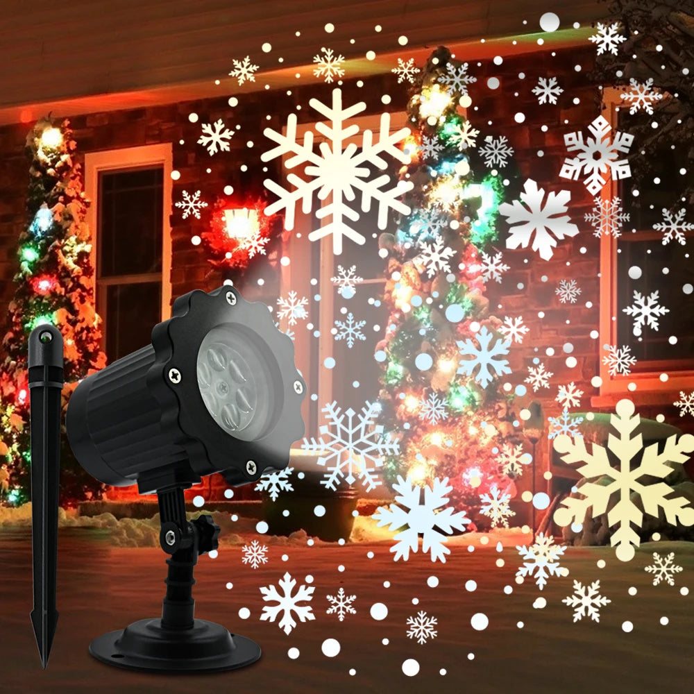 Christmas decoration Light Dynamic White Snowflake Snowy Outdoor Waterproof christmas sale Christmas Projection Light