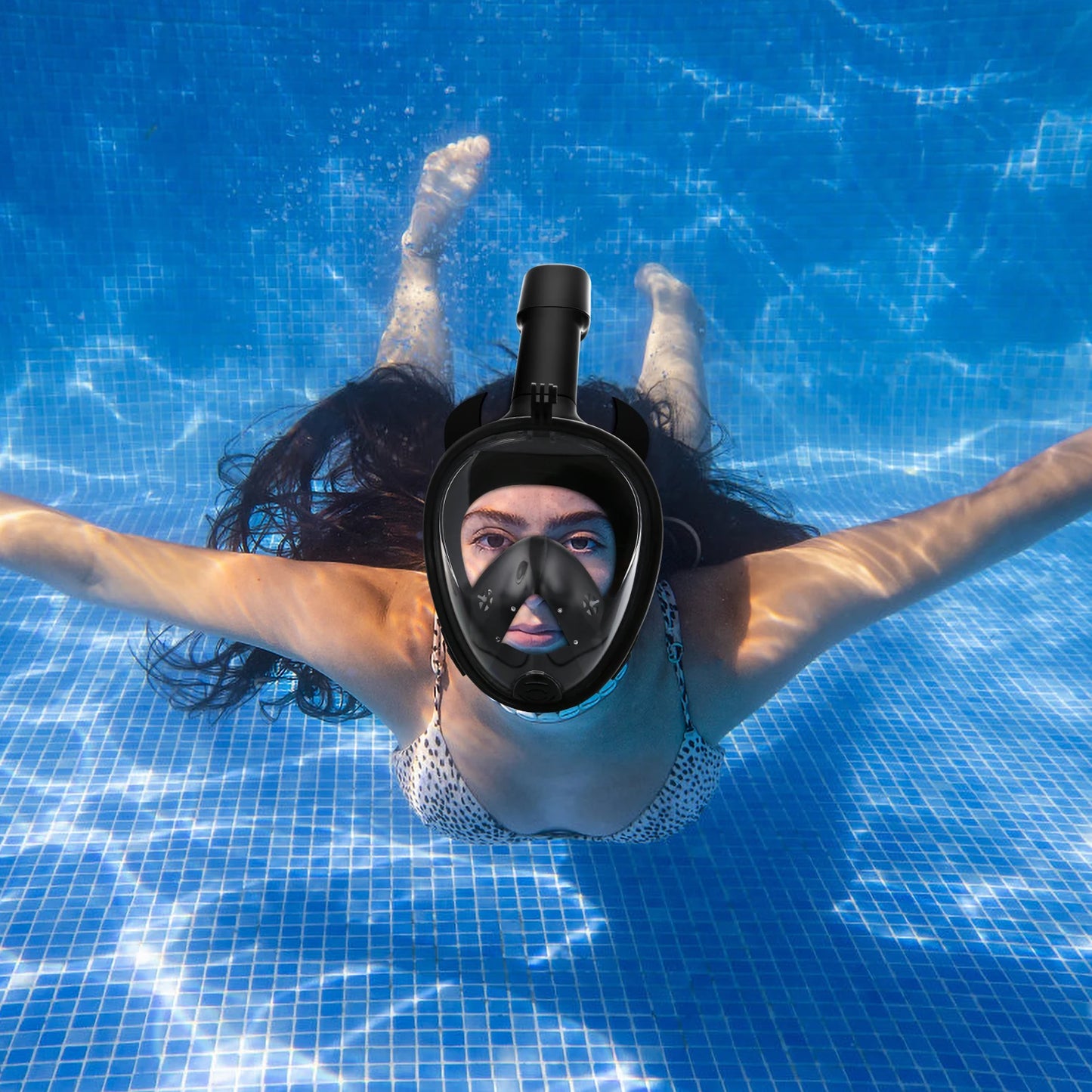 Professional Full Face Snorkel Mask Anti-Fog Anti-Leak Fit the Face Diving Mask for Adult Diving and Swimming Gear