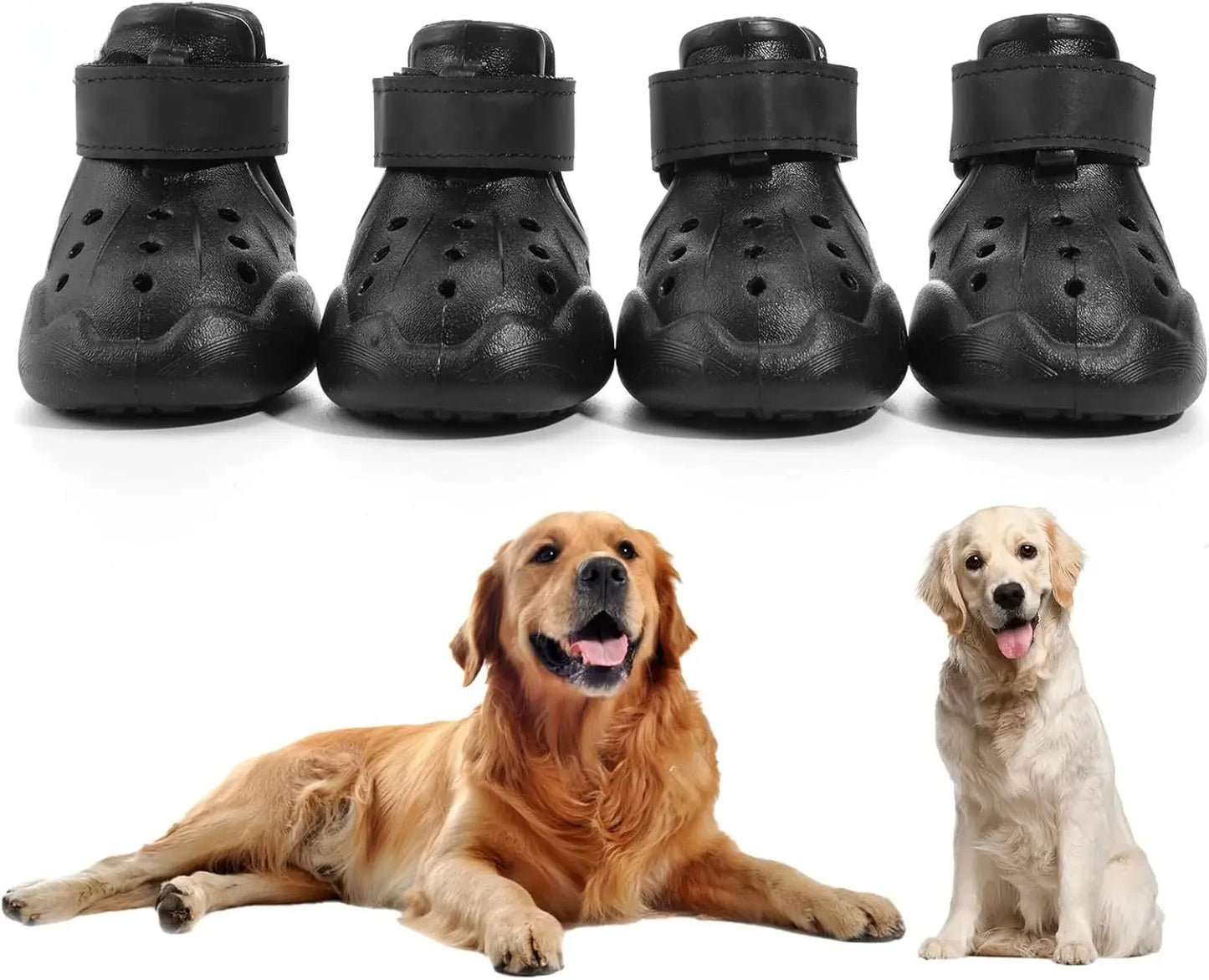 Reflective Strip Design Dog Shoes Animal Sandals for Hot Pavement Outdoor Dog Boot Non-Slip Waterproof Dog Booties EVA Pet Shoes