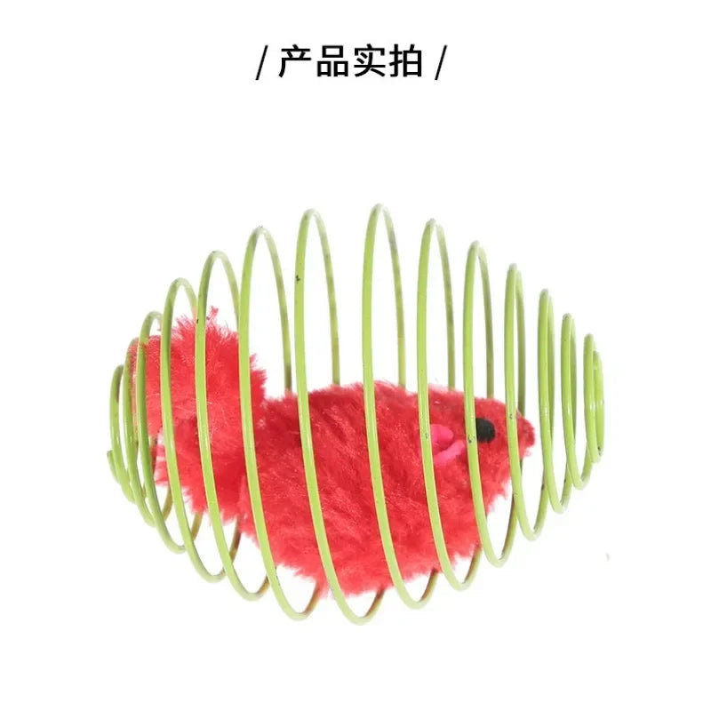 Cat Toy Balls Funny Stretchable Kitten Springs Toys Interactive Caged Rats Rolling Cat Balls