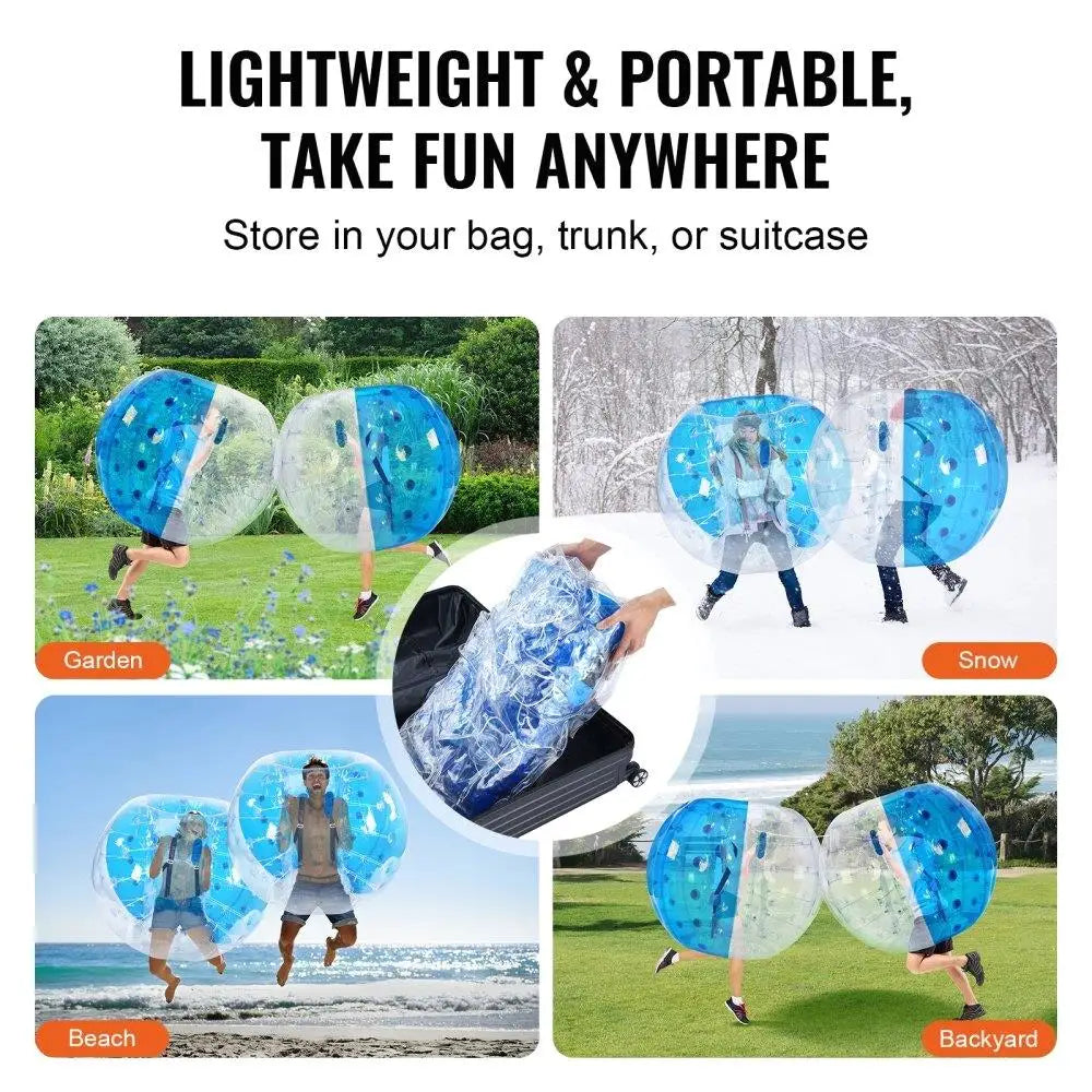 Inflatable Bumper Ball 5FT Large Sumo Zorb for teen Adult for outdoor Team Gaming Park Yard Fun 0.8mm Thick