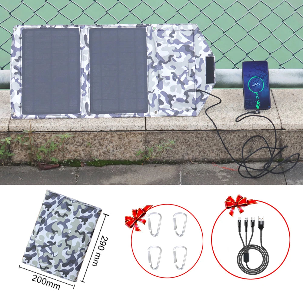 30w solar panel foldable 5v usb power portable solar mobile phone charger power bank camping hiking backpack outdoor DHL ship
