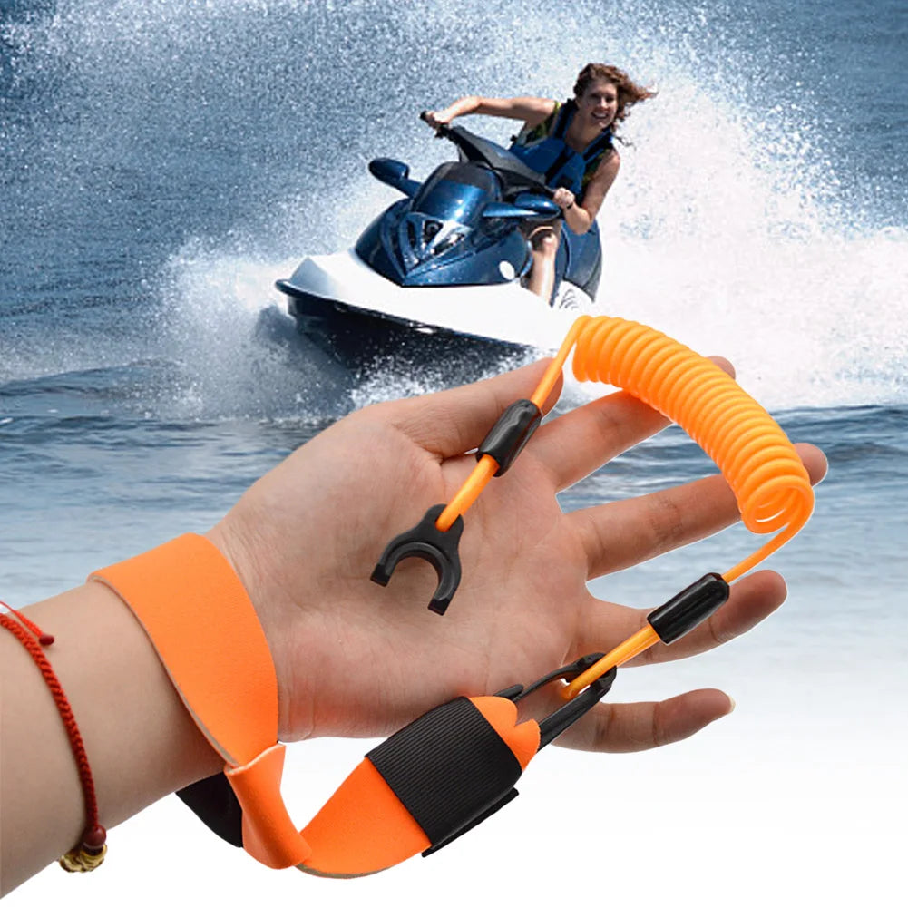 1-5PCS Jet Ski Safety Lanyard Adjustable Boat Motor Safety Tether Lanyard with Buckle Emergency Flameout Rope for YAMAHA Jet Ski