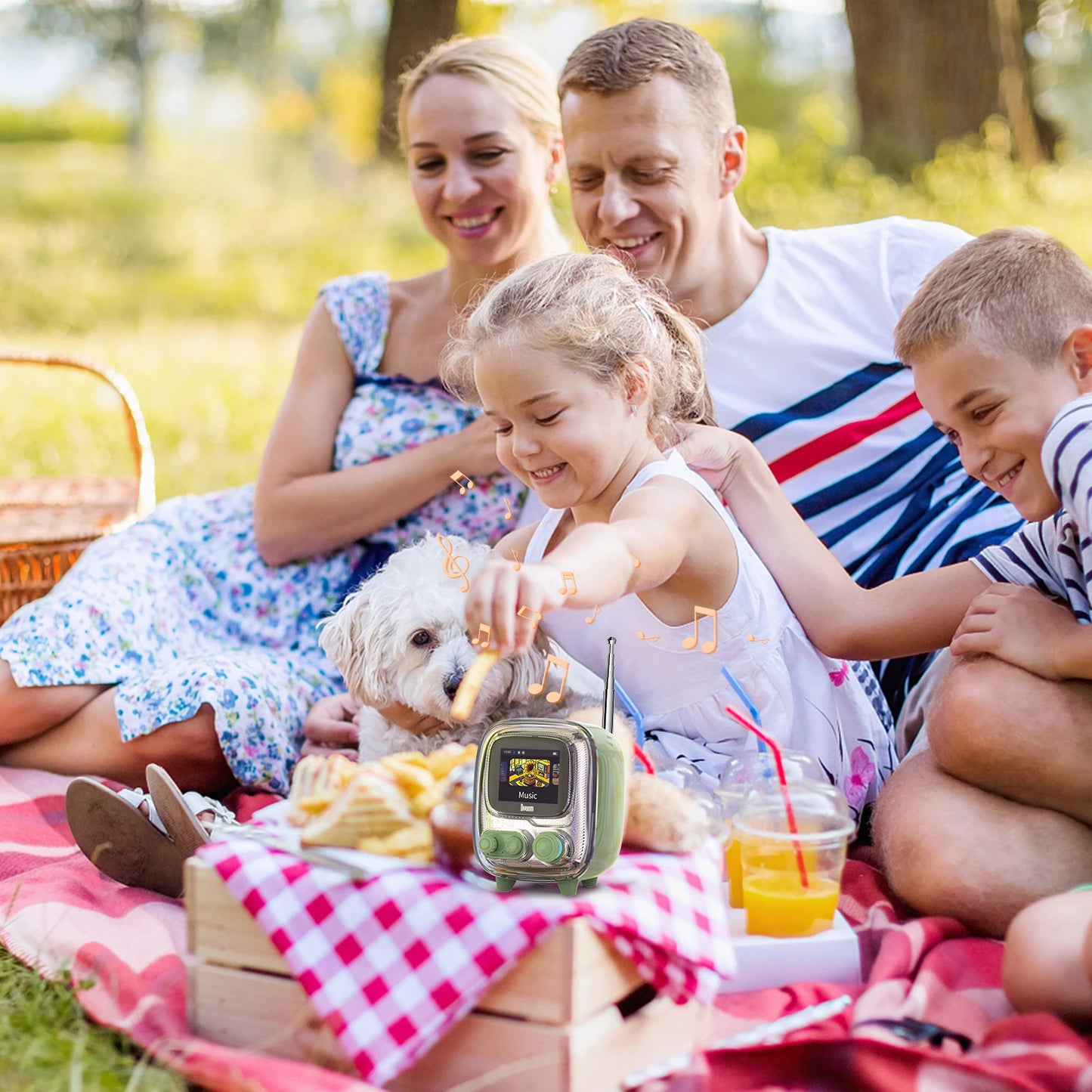 Divoom Tiivoo-2 Portable Bluetooth Speaker with FM Radio,Pixel Art Retro Mini Small Cute Wireless Speaker,Vintage Decor