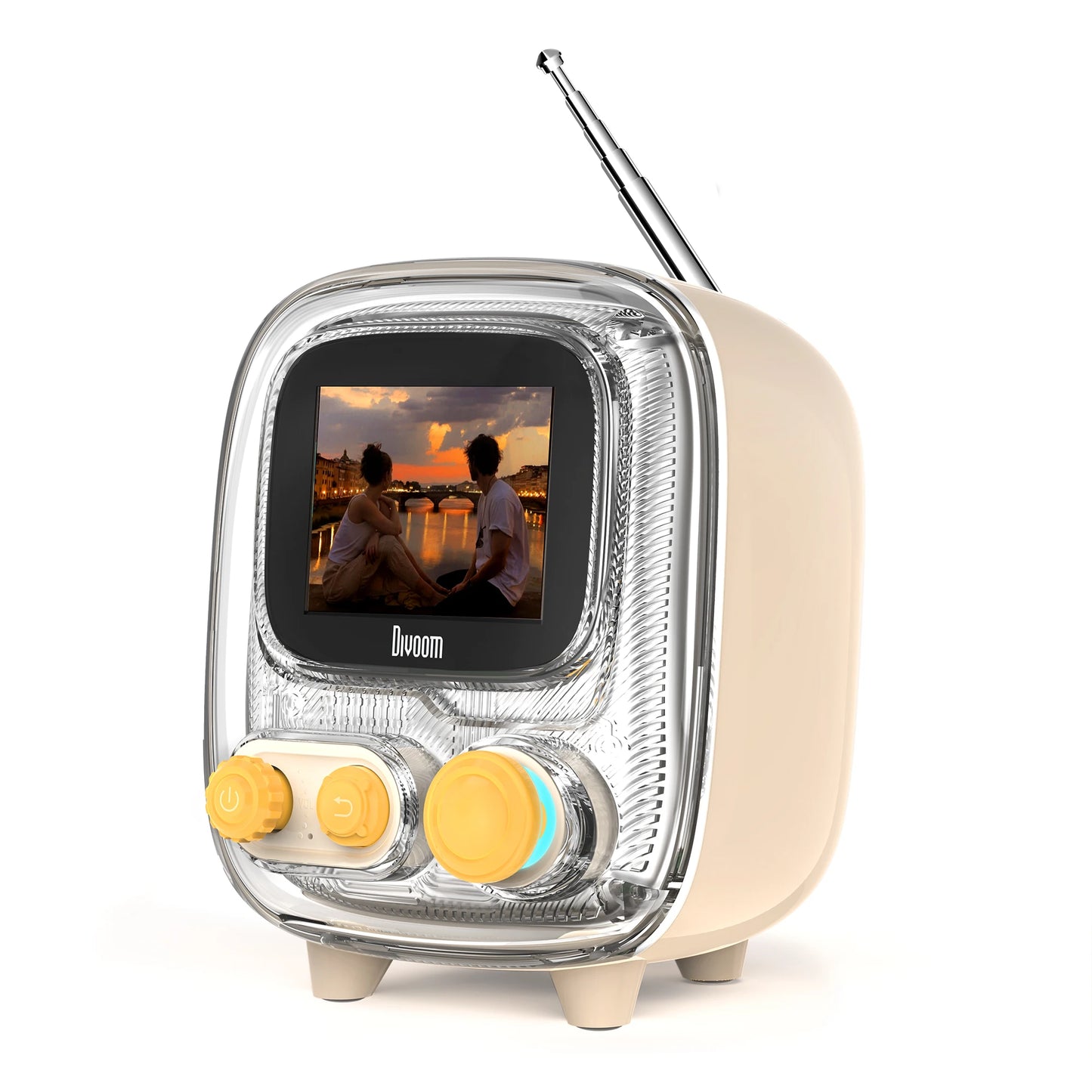 Divoom Tiivoo-2 Portable Bluetooth Speaker with FM Radio,Pixel Art Retro Mini Small Cute Wireless Speaker,Vintage Decor