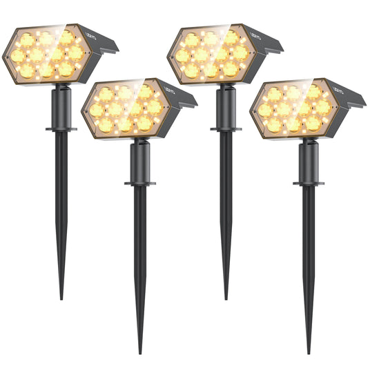 4PCS Solar Outdoor Lights Garden Lantern Professional Solar Powered Waterproof Lighting Pathway Yard Lawn Decoration Lamp