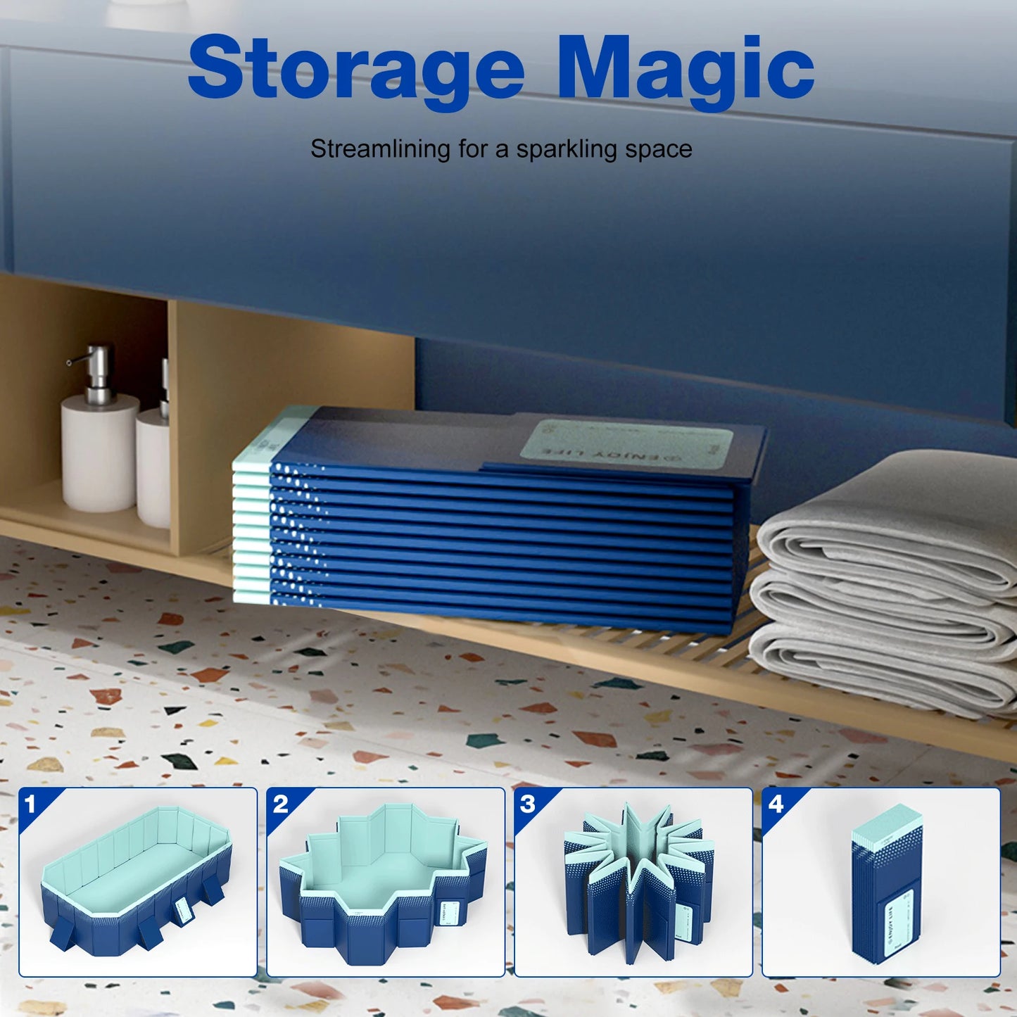 Foldable Kids Pool - Collapsible PVC Swimming Pool with Quick Drain,No Inflation Needed for Indoor/Outdoor Water Play & Ball Pit