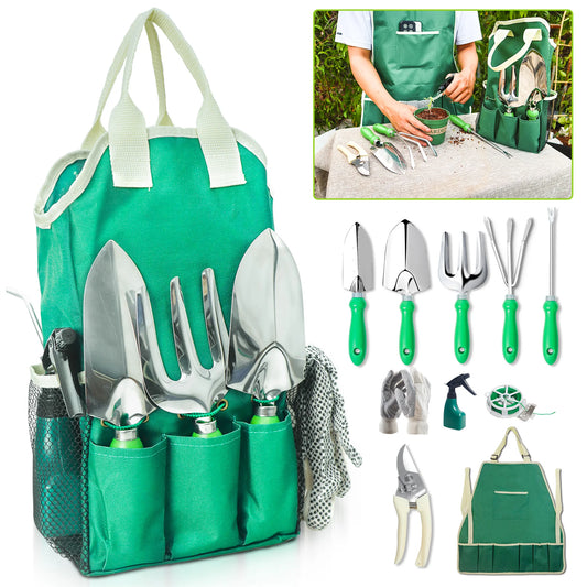 11pcs Garden Tool Set | Gardening Tools With Organizer HandBag, Ideal For Digging Planting Pruning - Quick and EZ Shop
