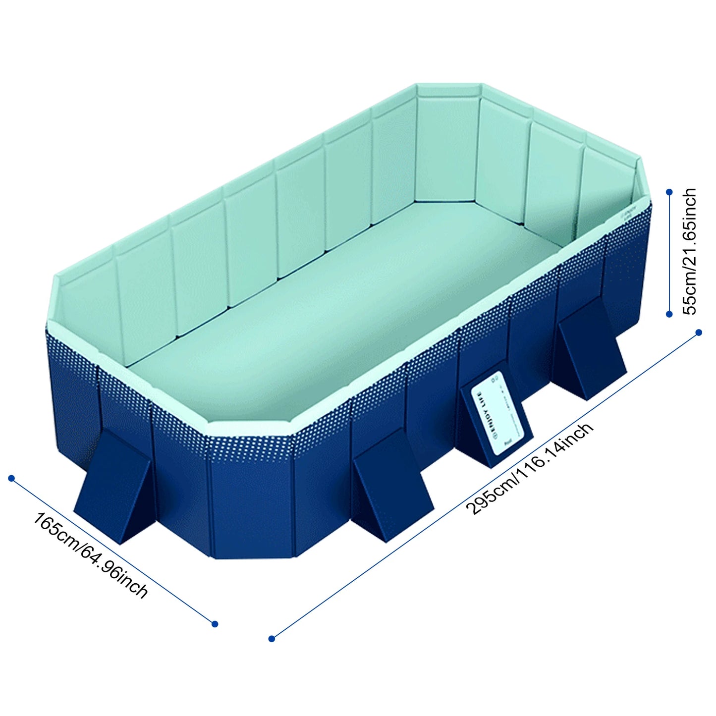 Foldable Kids Pool - Collapsible PVC Swimming Pool with Quick Drain,No Inflation Needed for Indoor/Outdoor Water Play & Ball Pit