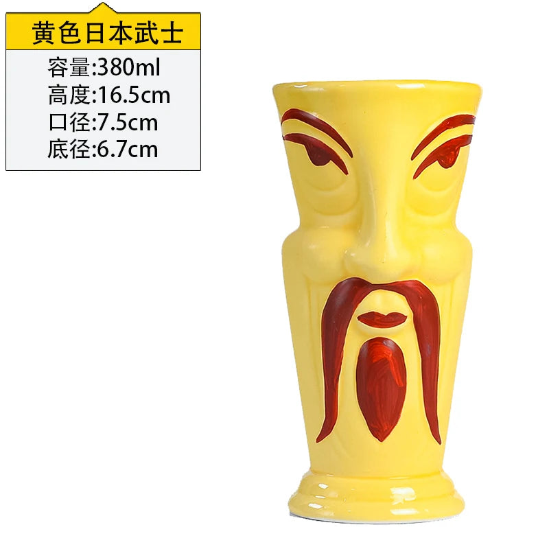 Hawaii Tiki Mugs Cocktail Fish Cup Beer Beverage Mug Wine Mug Ceramic Easter Islander Tiki Mug Bar Tool