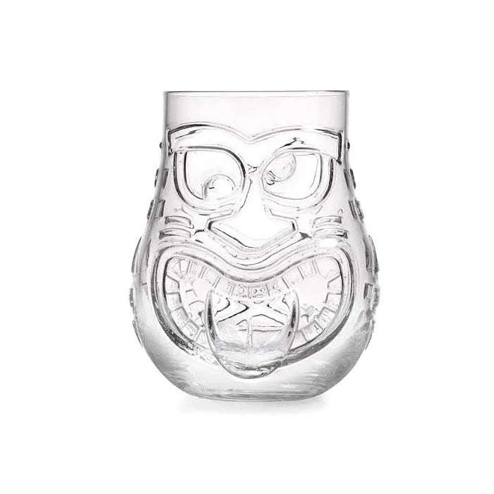 Glass Tiki Mug Modern Bar Tiki Cooler Clear Tumblers