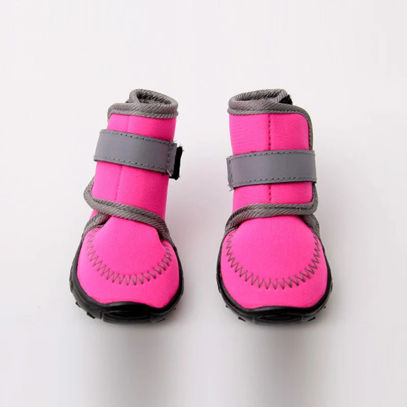 Winter Pet Dog Shoes For Large Dogs Waterproof Shoes For Dog Anti-Slip Dog Boots For Small Dogs Reflective Dog Hiking Shoes