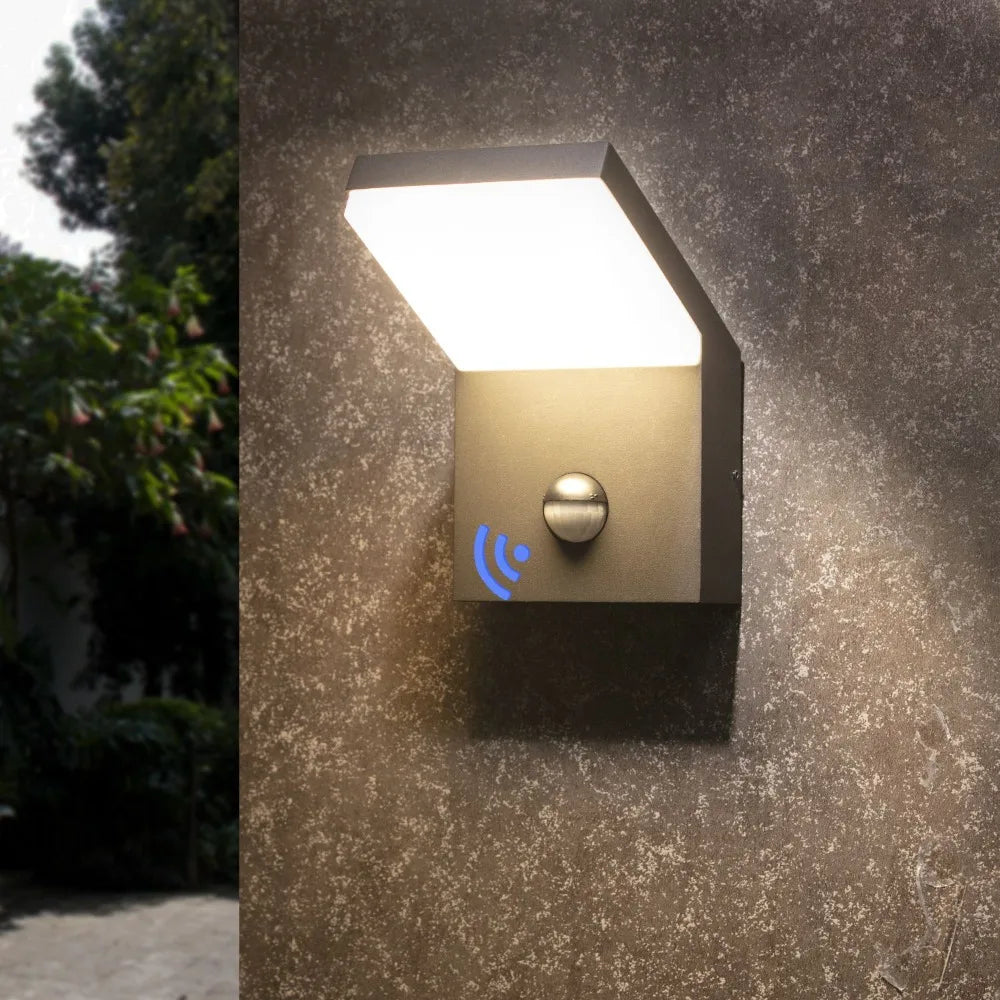 Wall Light Outdoor LED Wall Mount Lamp with Motion Sensor Lantern Fixture Wall Sconce Lighting