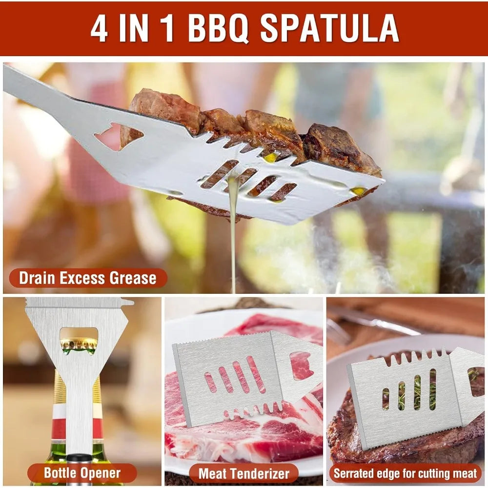 122PCS Men's BBQ Gift, Father's Day, Christmas, BBQ Set BBQ Grill Outdoor BBQ Blackstone