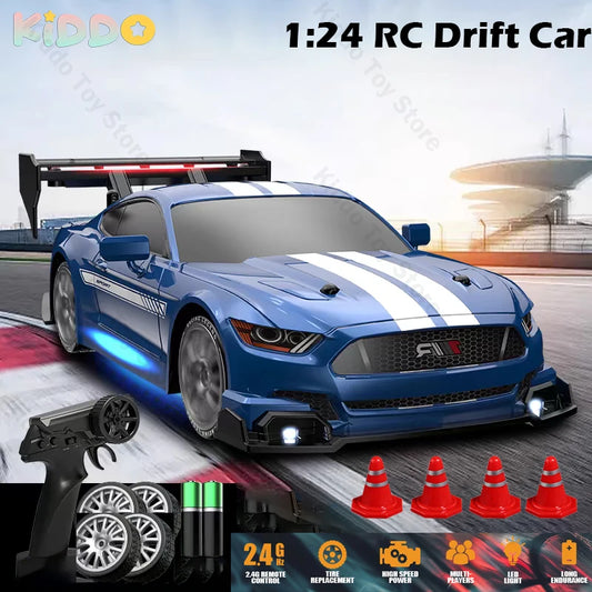 RC Drift Car 1:24 Cross-border High-speed Remote Control Car AE86 Model with Light Radio Truck Vehicle Racing Toys Gift for Boy