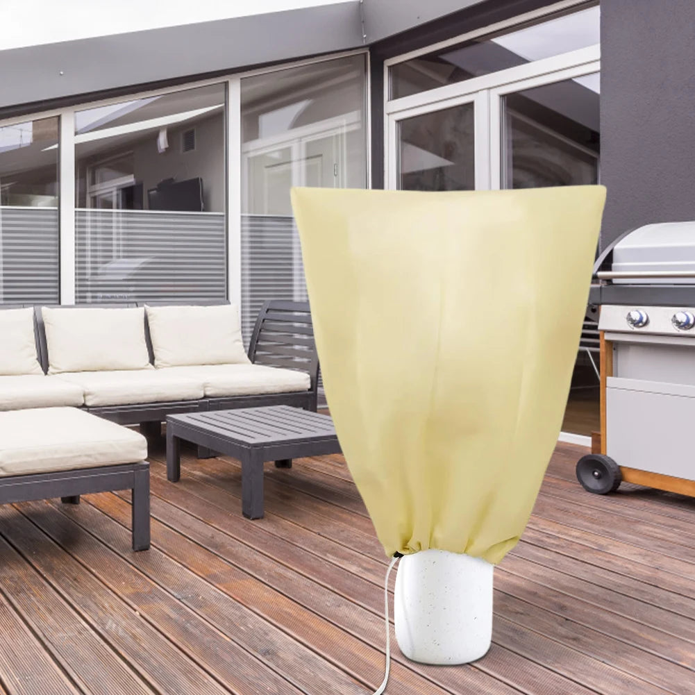 Frost Cold Protection Plant Protection Bag with Zip Drawstring Breathable Tear-Resistant Thick Winter Plant Cover for Pot Plants - Quick and EZ Shop