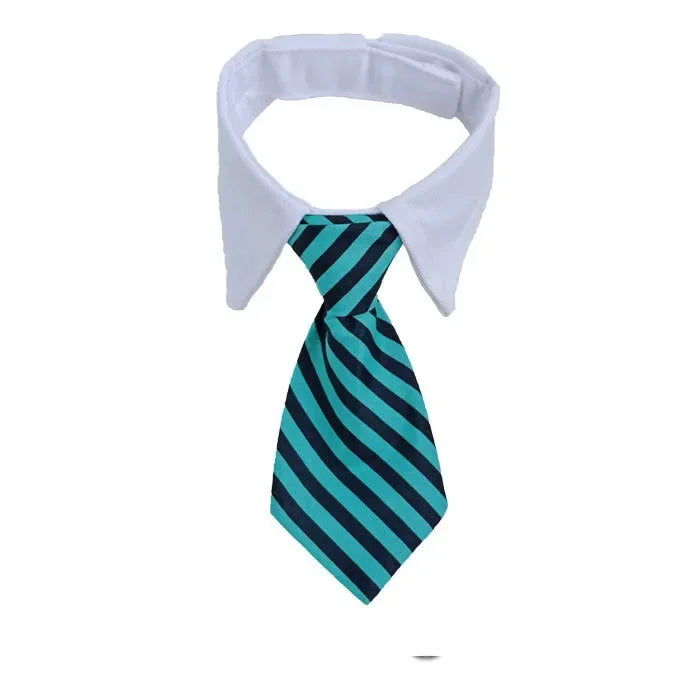 Dog Cat Grooming Cat Striped Bow Tie Animal Striped Bow Tie Collar Pet Adjustable Christmas Cat Collar