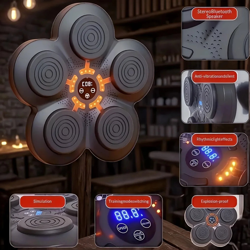 American Super New Product, A Set Of Smart Wireless Music Boxing Targets, Wall-Mounted Music Boxing Machine, Fitness Equipment,