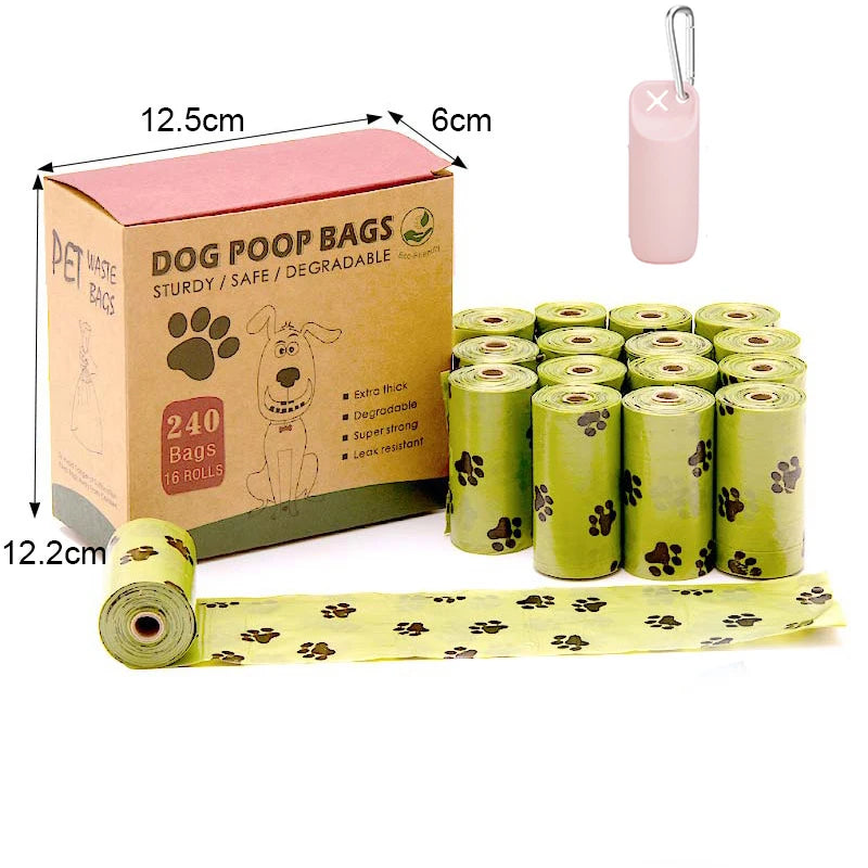 Portable Dog Poop Bag Case Toilet Bag Garbage Bin Sofe Silicone Pet Garbage Bag Dispenser Dog Poop Bag Storage Device With Hook - Quick and EZ Shop