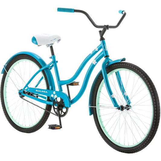 Cruiser Beach Bike, Men and Women, Boys and Girls, 24 or 26-Inch Wheels, Single-Speed, Stylish Steel Step-Thru or Step-Over