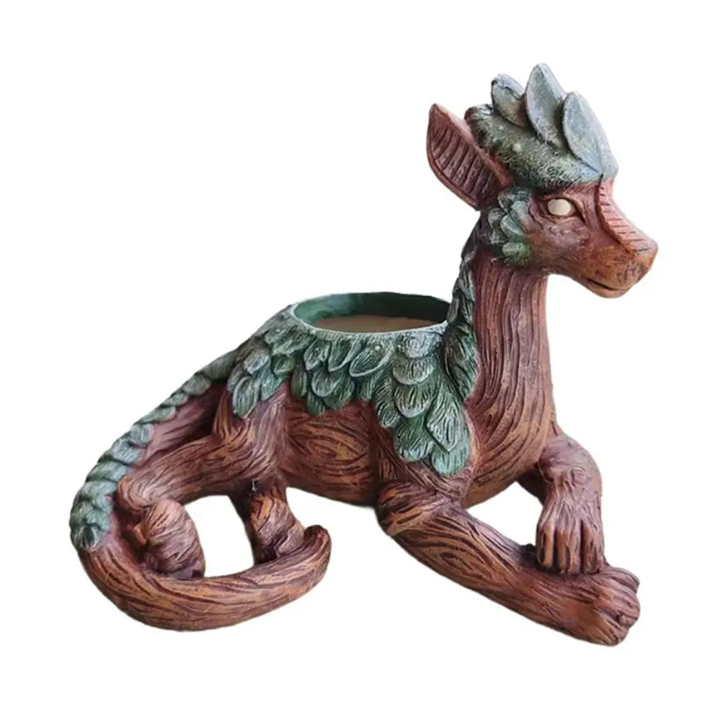 Creative Dragon Tree Planter Unique Succulent Pot Decorative Plant Pot Gift for Nature Lovers